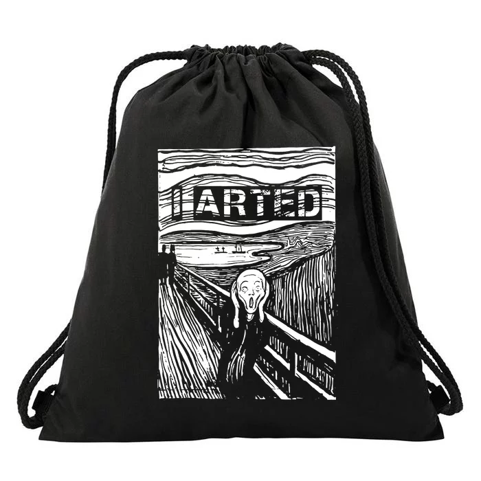 I Arted Art Drawstring Bag