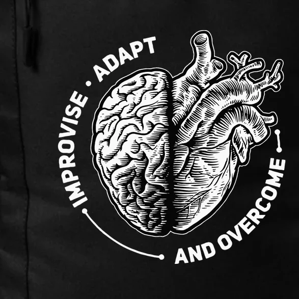 Improvise Adapt And Overcome Encouraging Doctor Heart Love Daily Commute Backpack