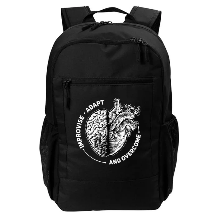 Improvise Adapt And Overcome Encouraging Doctor Heart Love Daily Commute Backpack