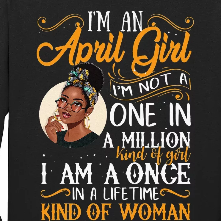 I'm An April Black Wo Aries Tall Long Sleeve T-Shirt