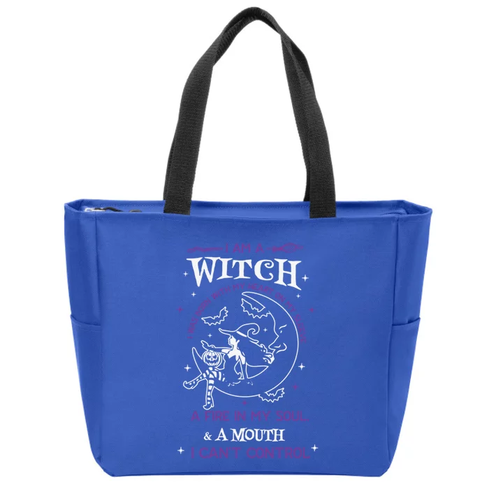 I Am A Witch Halloween Costume Gift Zip Tote Bag