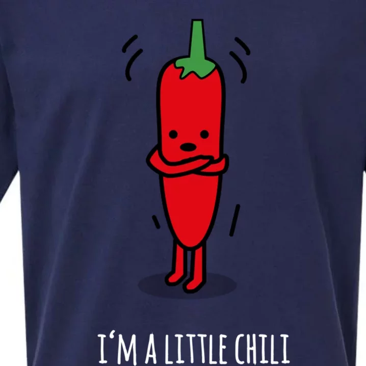 I Am A Little Chili Funny Punny Cartoon Design Best Gift Sueded Cloud Jersey T-Shirt