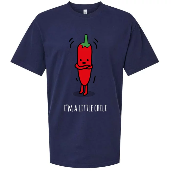 I Am A Little Chili Funny Punny Cartoon Design Best Gift Sueded Cloud Jersey T-Shirt