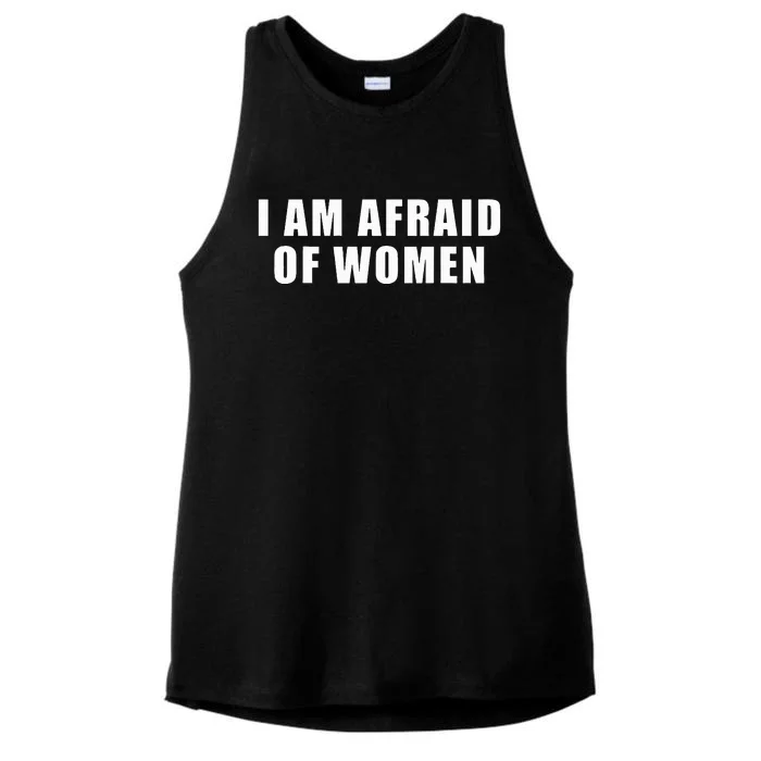 I Am Afraid Of Wo Funny Ladies Tri-Blend Wicking Tank