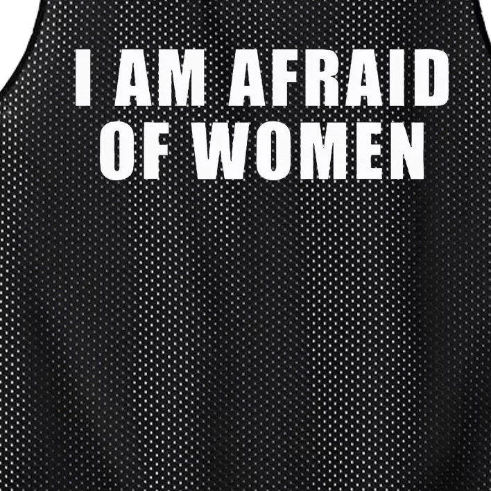 I Am Afraid Of Wo Funny Mesh Reversible Basketball Jersey Tank