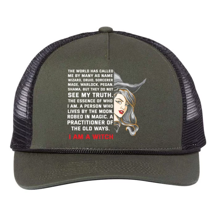 I Am A Witch Ich Bin Eine Witche Gift Retro Rope Trucker Hat Cap