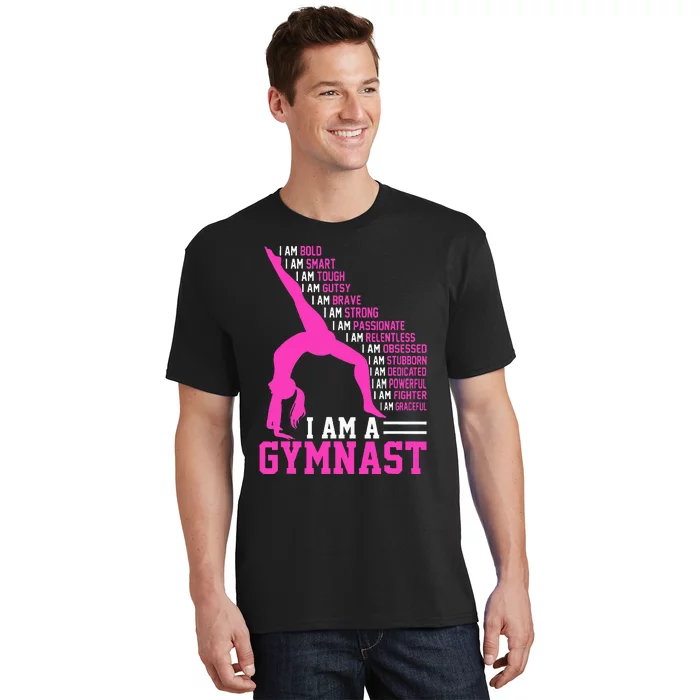 I Am A Gymnast Motivation Handstand Gymnastics T-Shirt