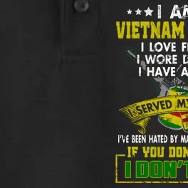 I Am A US Army Vietnam Veteran I Love Freedom Support Veteran Gifts Dry Zone Grid Performance Polo