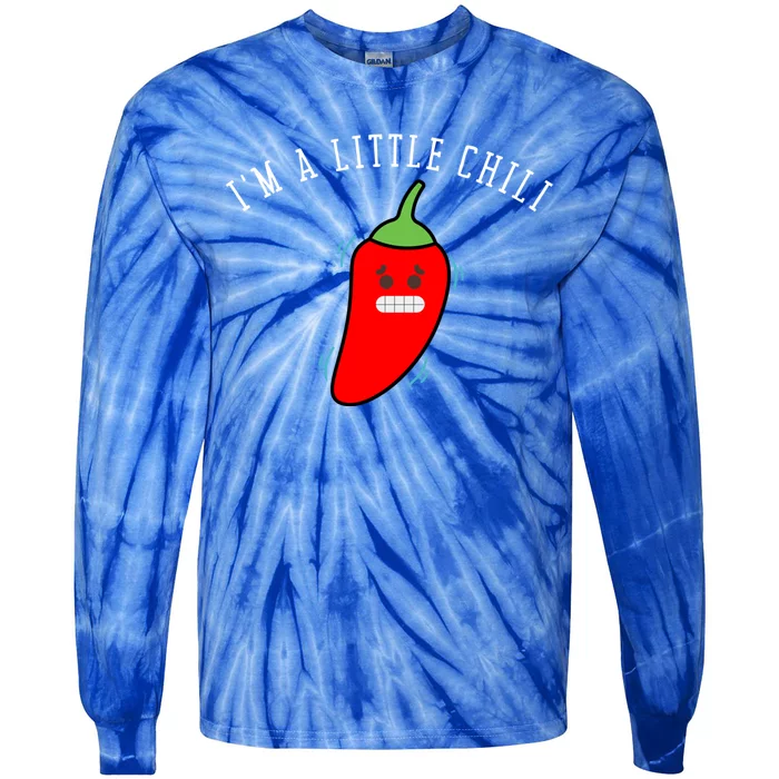 I Am A Little Chili Retro Vintage Classic IM A Little Chili Gift Tie-Dye Long Sleeve Shirt