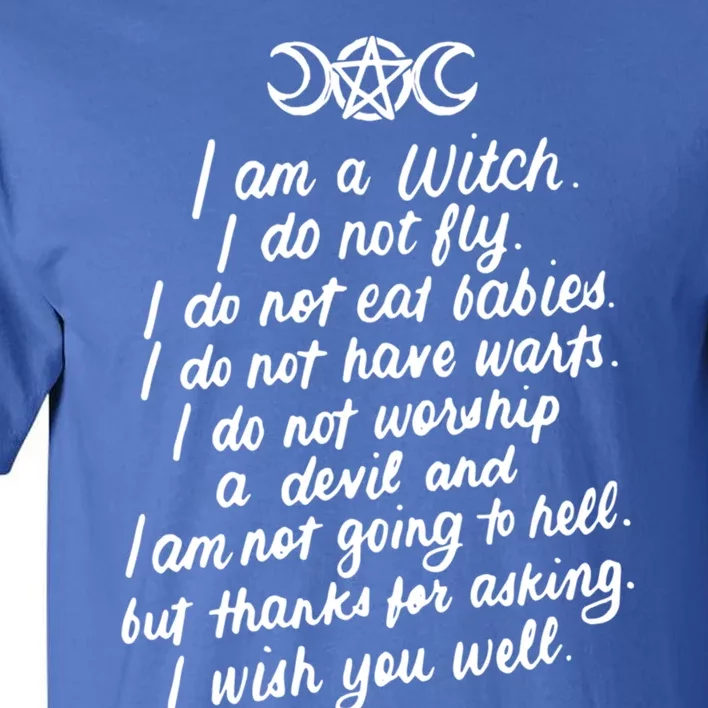 I Am A Witch Pagan Witch Wicca Wiccan Funny Gift Cute Gift Tall T-Shirt