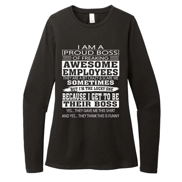 I Am A Proud Boss Of Freaking Awesome Employees Womens CVC Long Sleeve Shirt