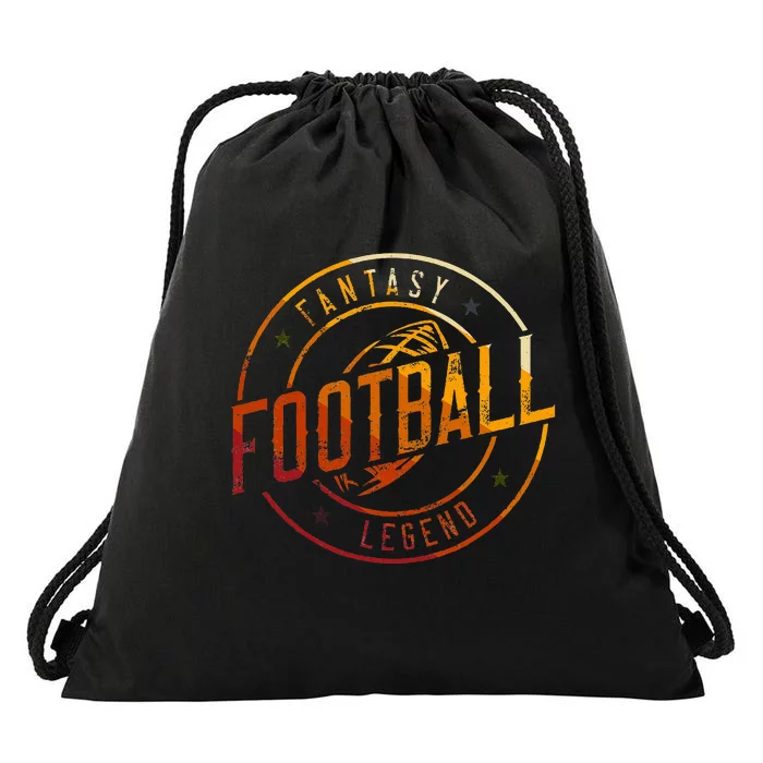 I Am A Fantasy Football Legend Retro Fantasy Football Drawstring Bag