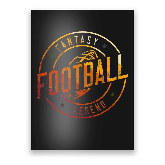 I Am A Fantasy Football Legend Retro Fantasy Football Poster