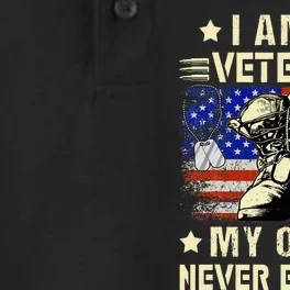 I Am A Veteran My Oath Never Expires Veteran Day Usa Flag Dry Zone Grid Performance Polo