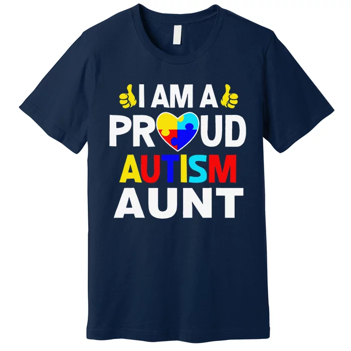 I Am A Proud Autism Aunt Premium T-Shirt