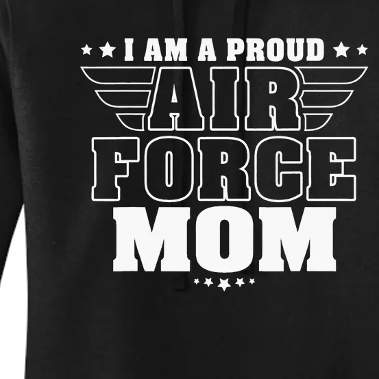 I Am A Proud Mom Patriotic Pride Military Mother Women's Pullover Hoodie