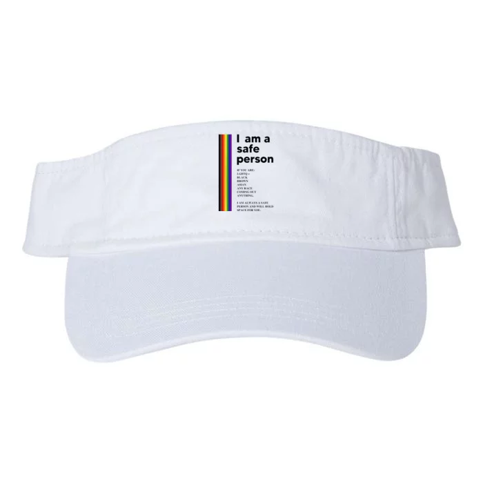 I Am A Safe Person Ally LGBT Proud Gay Lesbian LGBT Month Valucap Bio-Washed Visor