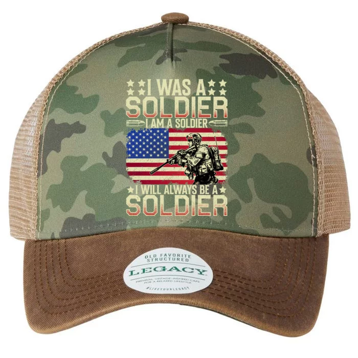 I Am A Soldier USA Veteran T Legacy Tie Dye Trucker Hat