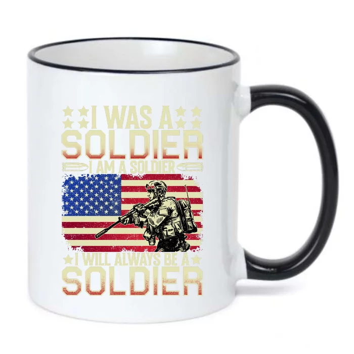 I Am A Soldier USA Veteran T Black Color Changing Mug