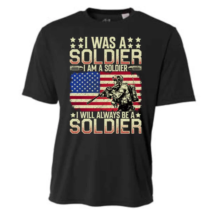 I Am A Soldier USA Veteran T Cooling Performance Crew T-Shirt