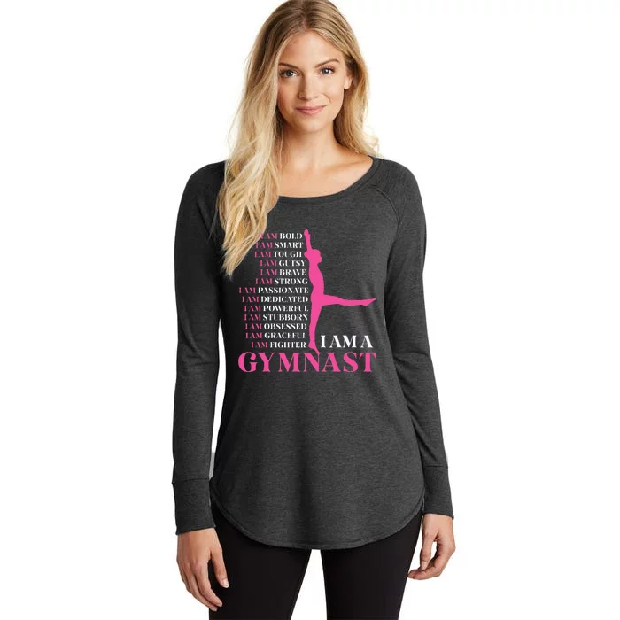 I Am A Gymnast Gymnastics Retro Sports Women's Perfect Tri Tunic Long Sleeve Shirt