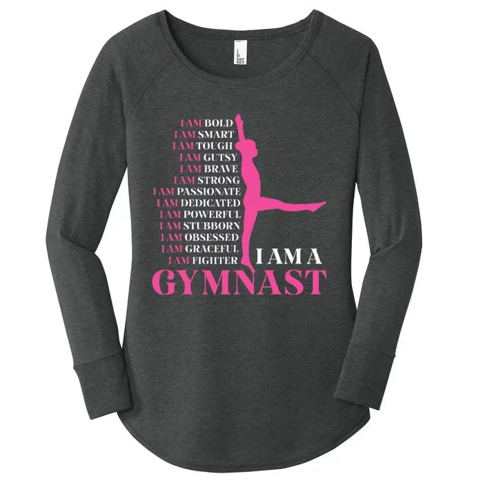 I Am A Gymnast Gymnastics Retro Sports Women's Perfect Tri Tunic Long Sleeve Shirt