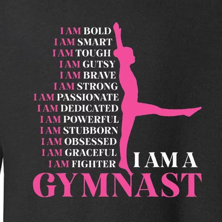 I Am A Gymnast Gymnastics Retro Sports Toddler Sweatshirt