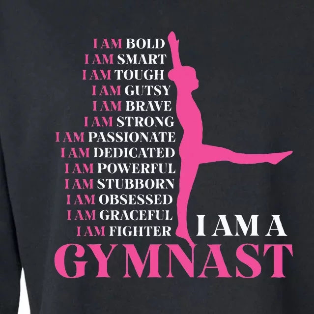 I Am A Gymnast Gymnastics Retro Sports Cropped Pullover Crew