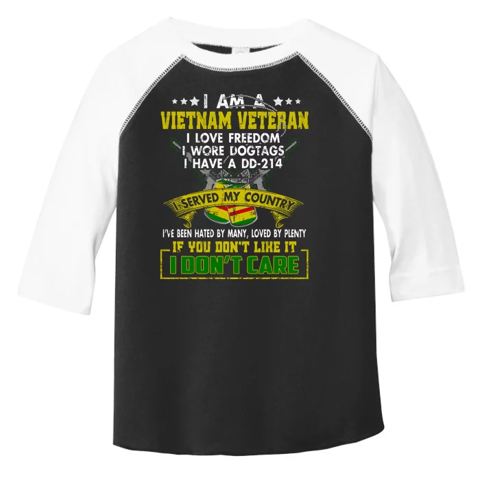 I Am A Vietnam Veteran I Served My Country Toddler Fine Jersey T-Shirt