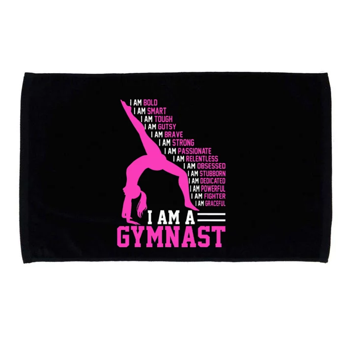 I Am A Gymnast Motivation Handstand Gymnastics Microfiber Hand Towel