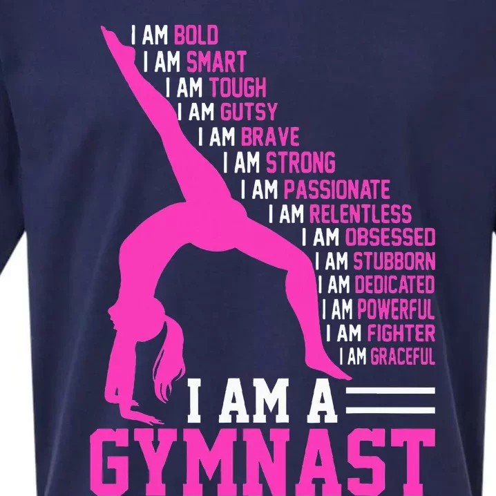 I Am A Gymnast Motivation Handstand Gymnastics Sueded Cloud Jersey T-Shirt