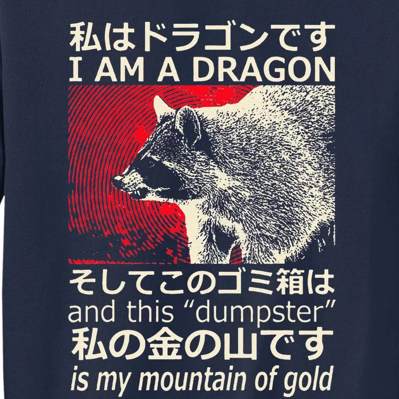 I Am A Dragon And This Dumpster Is My Mountain Gf Gold Tall Sweatshirt