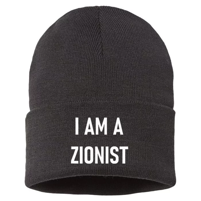 I Am A Zionist Sustainable Knit Beanie