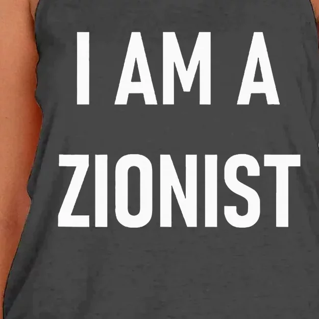 I Am A Zionist Women's Knotted Racerback Tank