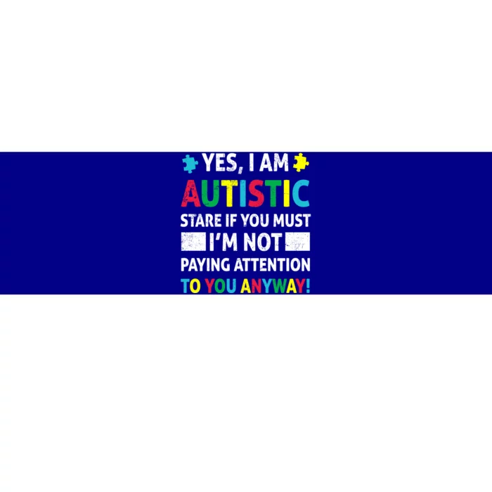 I Am Autistic Funny Autism Awareness Acceptance Puzzle Cute Gift Bumper Sticker