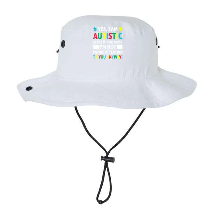 I Am Autistic Funny Autism Awareness Acceptance Puzzle Cute Gift Legacy Cool Fit Booney Bucket Hat