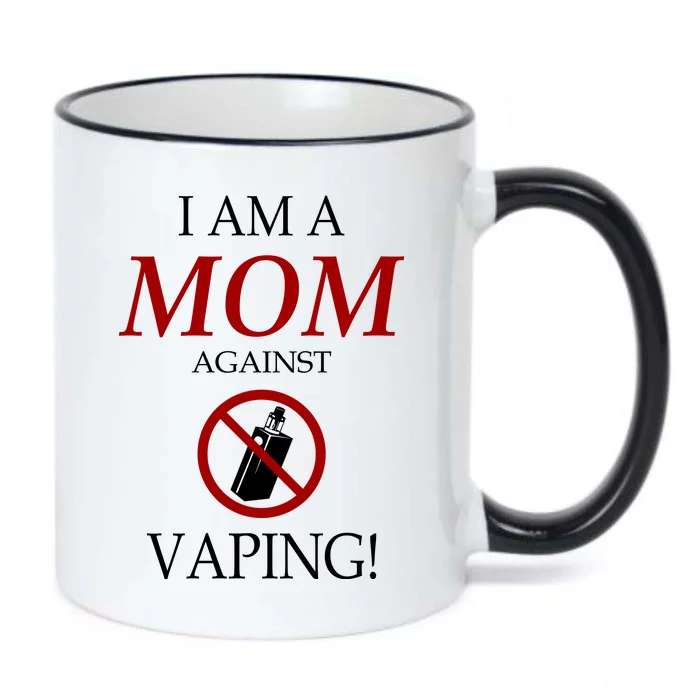 I Am A Mom Against Vaping Black Color Changing Mug