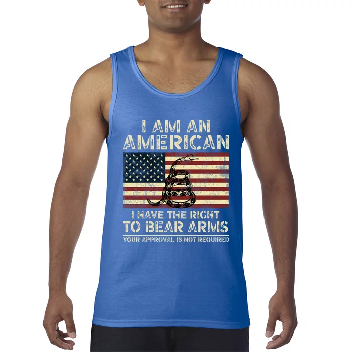 I Am An American I Have The Right To Bear Arms Pro 2nd Ad Gift Tank Top