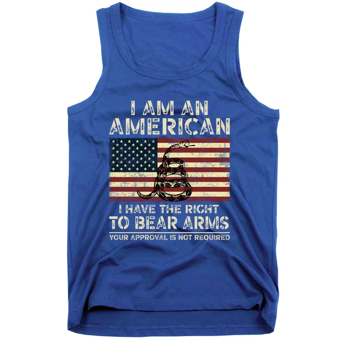 I Am An American I Have The Right To Bear Arms Pro 2nd Ad Gift Tank Top