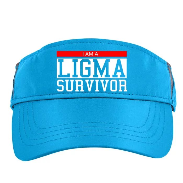 I Am A Ligma Survivor Gamer Dank Meme Theme Gift Adult Drive Performance Visor