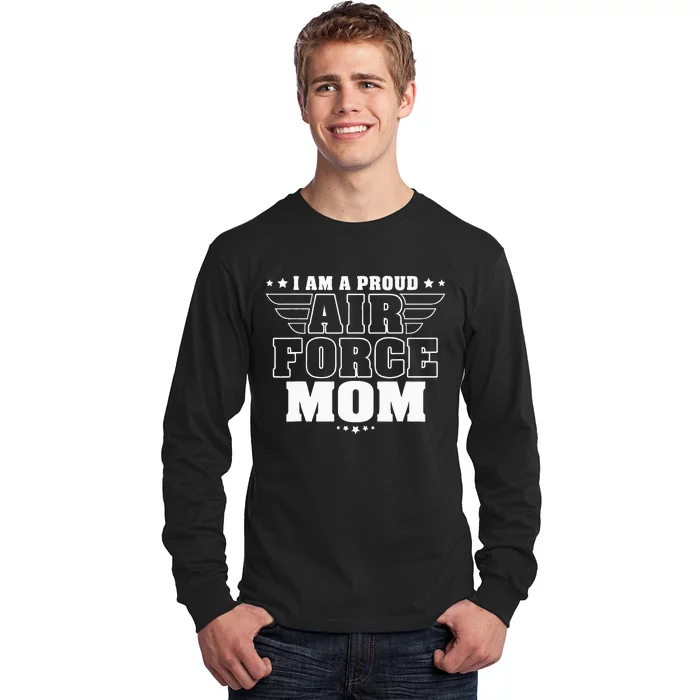 I Am A Proud Mom Patriotic Pride Military Mother Long Sleeve Shirt