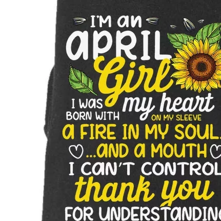 I'm An April Sunflower Queen Born On April Doggie 3-End Fleece Hoodie