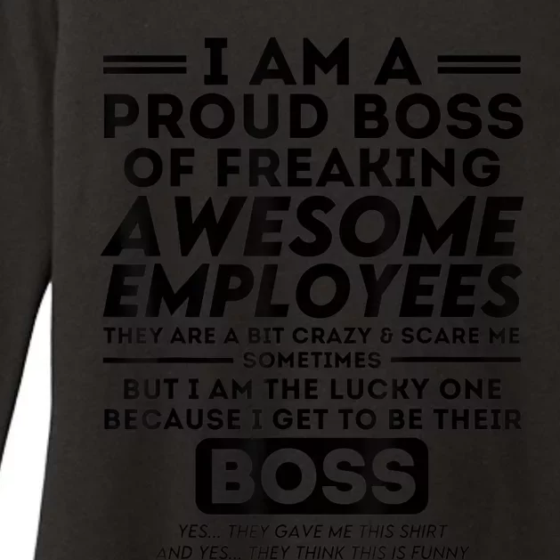 I Am A Proud Boss Of Freaking Awesome Employees | Funny Boss Womens CVC Long Sleeve Shirt