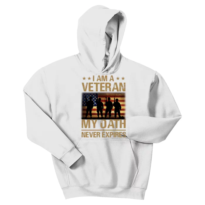 I Am A Veteran Kids Hoodie