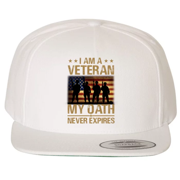 I Am A Veteran Wool Snapback Cap