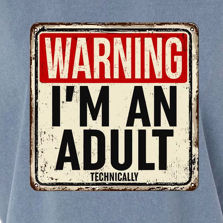 IM An Adult Technically Funny 18th Birthday 18 Year Old Garment-Dyed Women's Muscle Tee