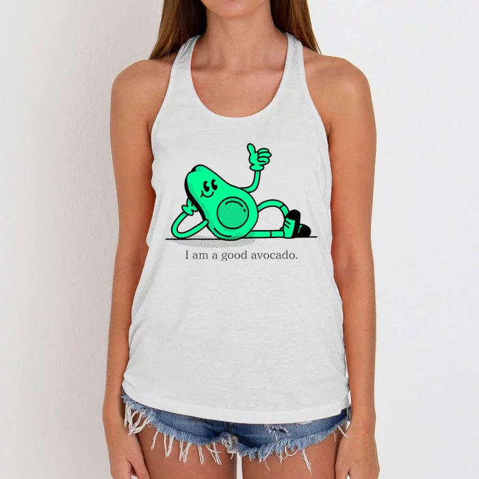 I Am A Avocado Funny Family Gifts Selfie Women's Knotted Racerback Tank