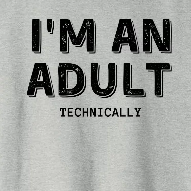 Im An Adult Technically Funny 18th Birim An Adult Technically Women's Crop Top Tee