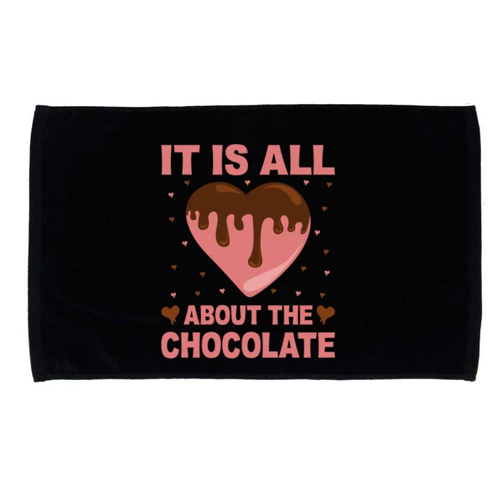 It's All About The Chocolate Funny Valentine's Heart Shape Gift Microfiber Hand Towel