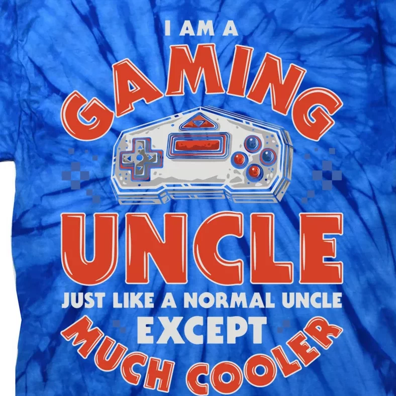 I Am A Gaming Uncle Funny Gamer Video Game Controller Retro Gift Tie-Dye T-Shirt